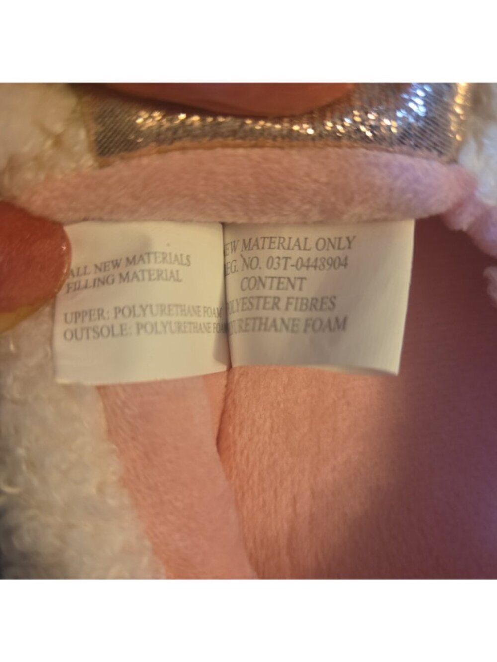 Stride Rite Slippers Size 9/10 Lamb with Crown Fleece NEW - Picture 9 of 10